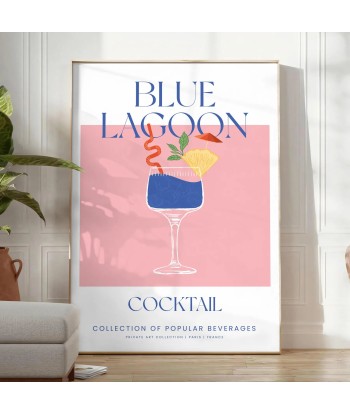 Blue Lagoon Cocktail Wall Art Venez acheter