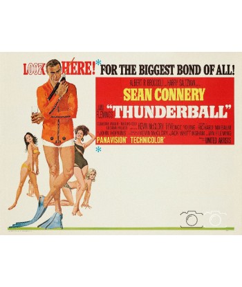 FILM THUNDERBALL Rptw-POSTER/REPRODUCTION d1 AFFICHE CINéMA d'Europe débarque