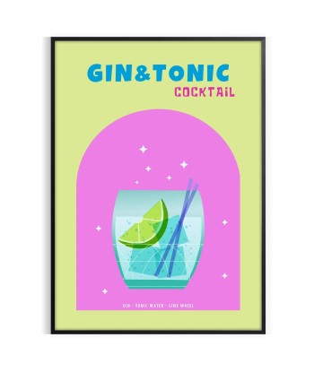 Cocktail Gin Tonic Poster À commander