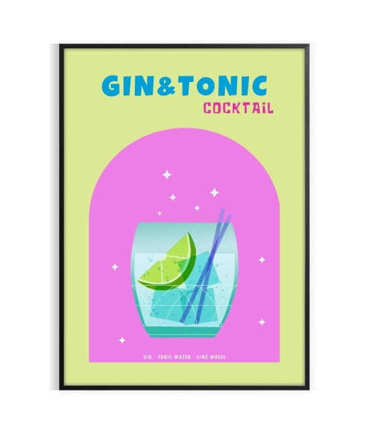 Cocktail Gin Tonic Poster À commander