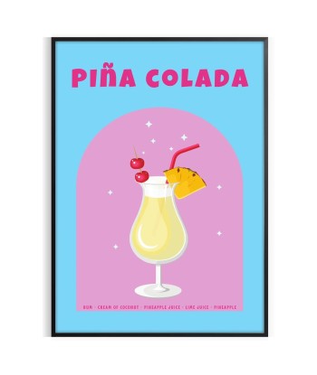 Cocktail Pina Colada Poster Le MVP de beaucoup