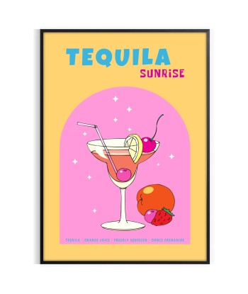 Cocktail Tequila Sunrise Print france