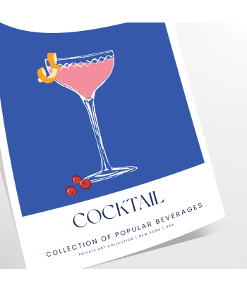 Cosmopolitan Cocktail Wall Print en ligne