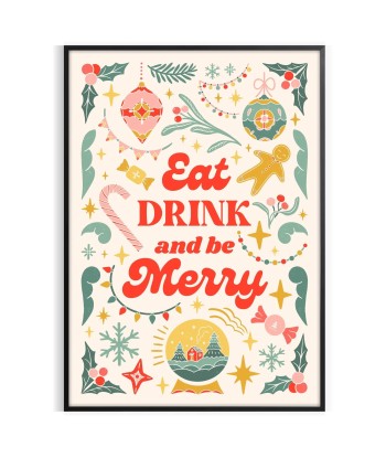 Eat Drink And Merry Kitchen Poster ou a consommer sur place