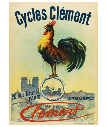 VéLO CYCLES CléMENT Rfjg-POSTER/REPRODUCTION d1 AFFICHE VINTAGE de votre