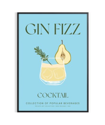 Gin Fizz Cocktail Art paiement sécurisé