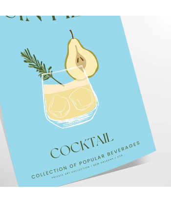 Gin Fizz Cocktail Art paiement sécurisé