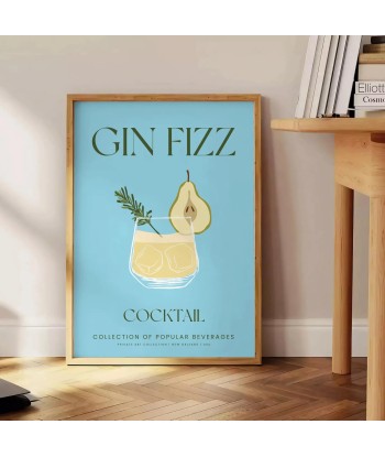 Gin Fizz Cocktail Art paiement sécurisé