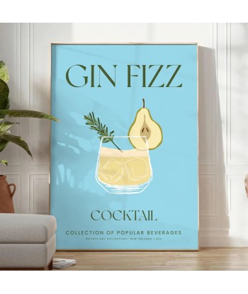 Gin Fizz Cocktail Art paiement sécurisé