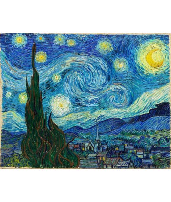 VAN GOGH NUIT ETOILéE - POSTER/REPRODUCTION d1 TABLEAU Véritable concentré