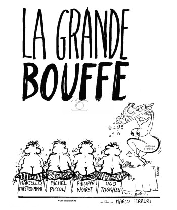 FILM LA GRANDE BOUFFE N&B Rdnb-POSTER/REPRODUCTION d1 AFFICHE VINTAGE Faites des économies