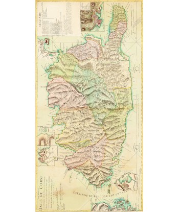 La CORSE vers 1700 Modèle 2 - POSTER d1 CARTE ANCIENNE store