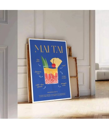 Mai Tai Cocktail Wall Print pas cher