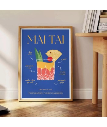 Mai Tai Cocktail Wall Print pas cher