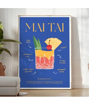 Mai Tai Cocktail Wall Print pas cher