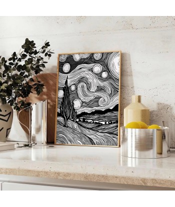 Abstract Line Art Poster 1 JUSQU'A -70%! 