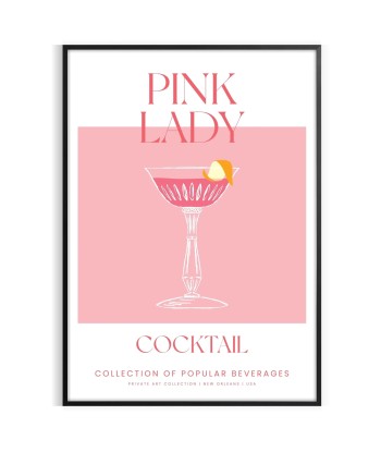 Pink Lady Cocktail Wall Print En savoir plus