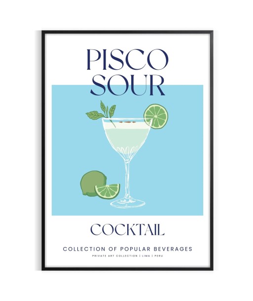 Pisco Sour Cocktail Wall Art prix pour 