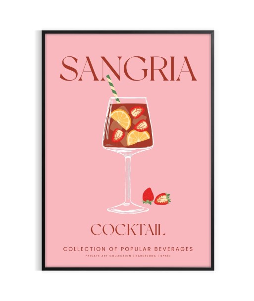 Sangria Cocktail Poster le concept de la Pate a emporter 