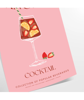 Sangria Cocktail Poster le concept de la Pate a emporter 