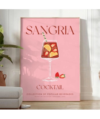 Sangria Cocktail Poster le concept de la Pate a emporter 