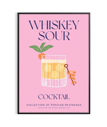 Whiskey Sour Cocktail Art Print d'Europe débarque