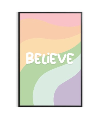 Believe Motivation Print pas cher 