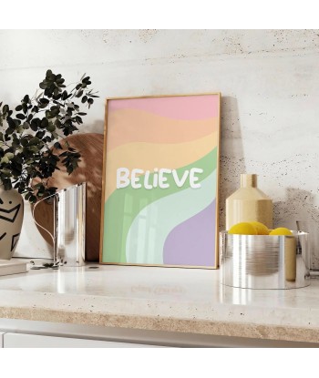 Believe Motivation Print pas cher 