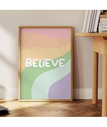 Believe Motivation Print pas cher 