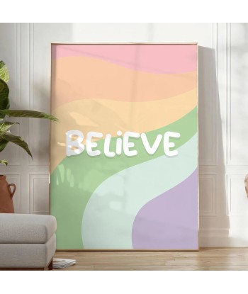 Believe Motivation Print pas cher 