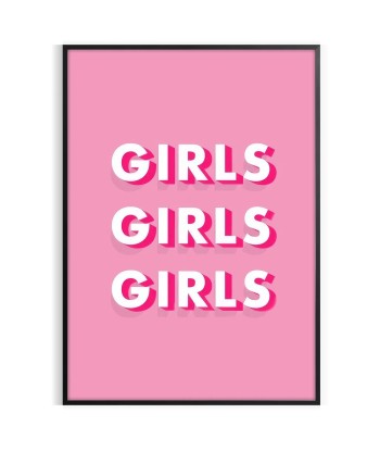 Girls Girls Girls Motivation Wall Art en ligne des produits 