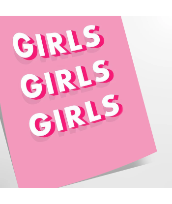 Girls Girls Girls Motivation Wall Art en ligne des produits 