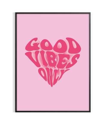 Goood Vibes Only Motivation Wall Print chez Cornerstreet bien 