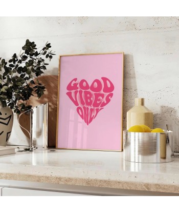 Goood Vibes Only Motivation Wall Print chez Cornerstreet bien 