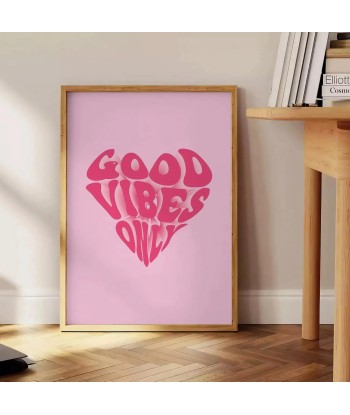 Goood Vibes Only Motivation Wall Print chez Cornerstreet bien 