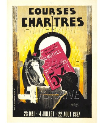 CINéMA CHARTRES COURSE CHEVAUX 1937 Rjam-POSTER/REPRODUCTION d1 AFFICHE VINTAGE Faites des économies