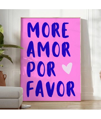 Mor Amor Por Favor Motivation Art Print en ligne