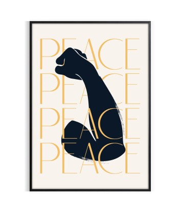 Peace Peace Peace Motivation Art Print en ligne des produits 