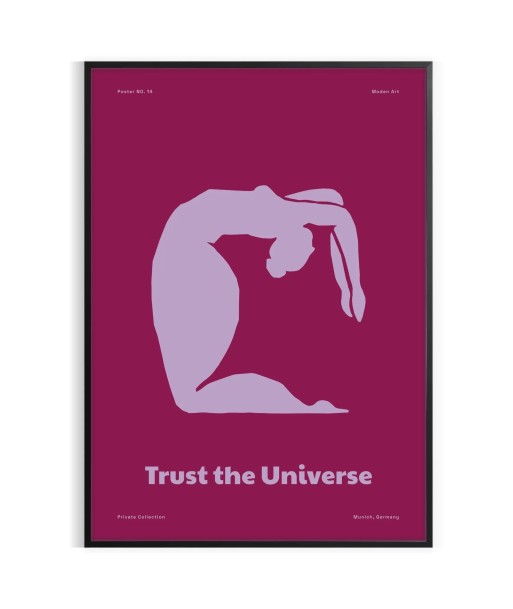 Trust The Univers Yoga Wall Print brillant des détails fins