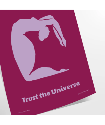 Trust The Univers Yoga Wall Print brillant des détails fins