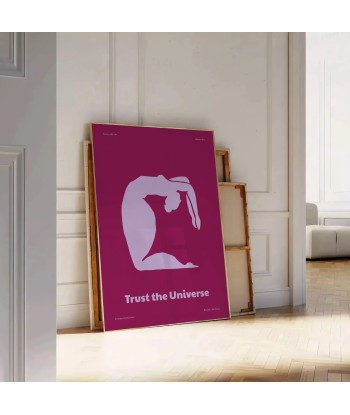 Trust The Univers Yoga Wall Print brillant des détails fins