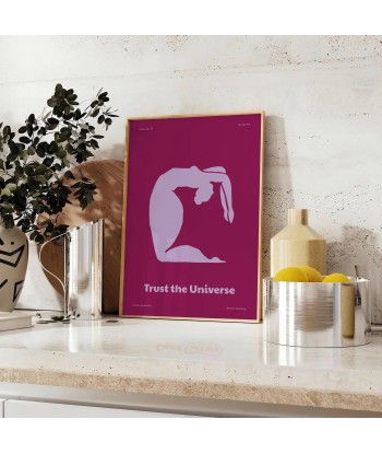 Trust The Univers Yoga Wall Print brillant des détails fins