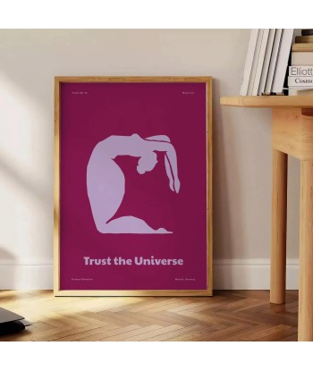 Trust The Univers Yoga Wall Print brillant des détails fins