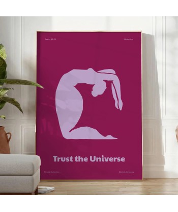 Trust The Univers Yoga Wall Print brillant des détails fins